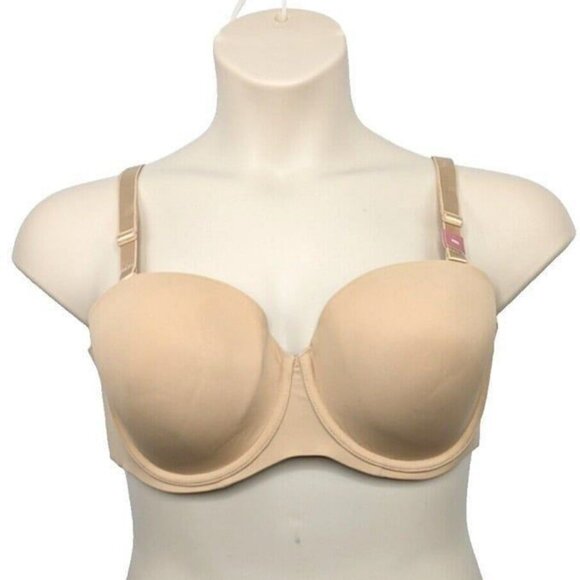 Lane Bryant Cacique Bra Boost Multi Way Strapless Padded 42DDD Cafe Straps - Picture 4 of 10
